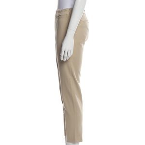 Cynthia Rowley beige straight leg ankle cropped pants